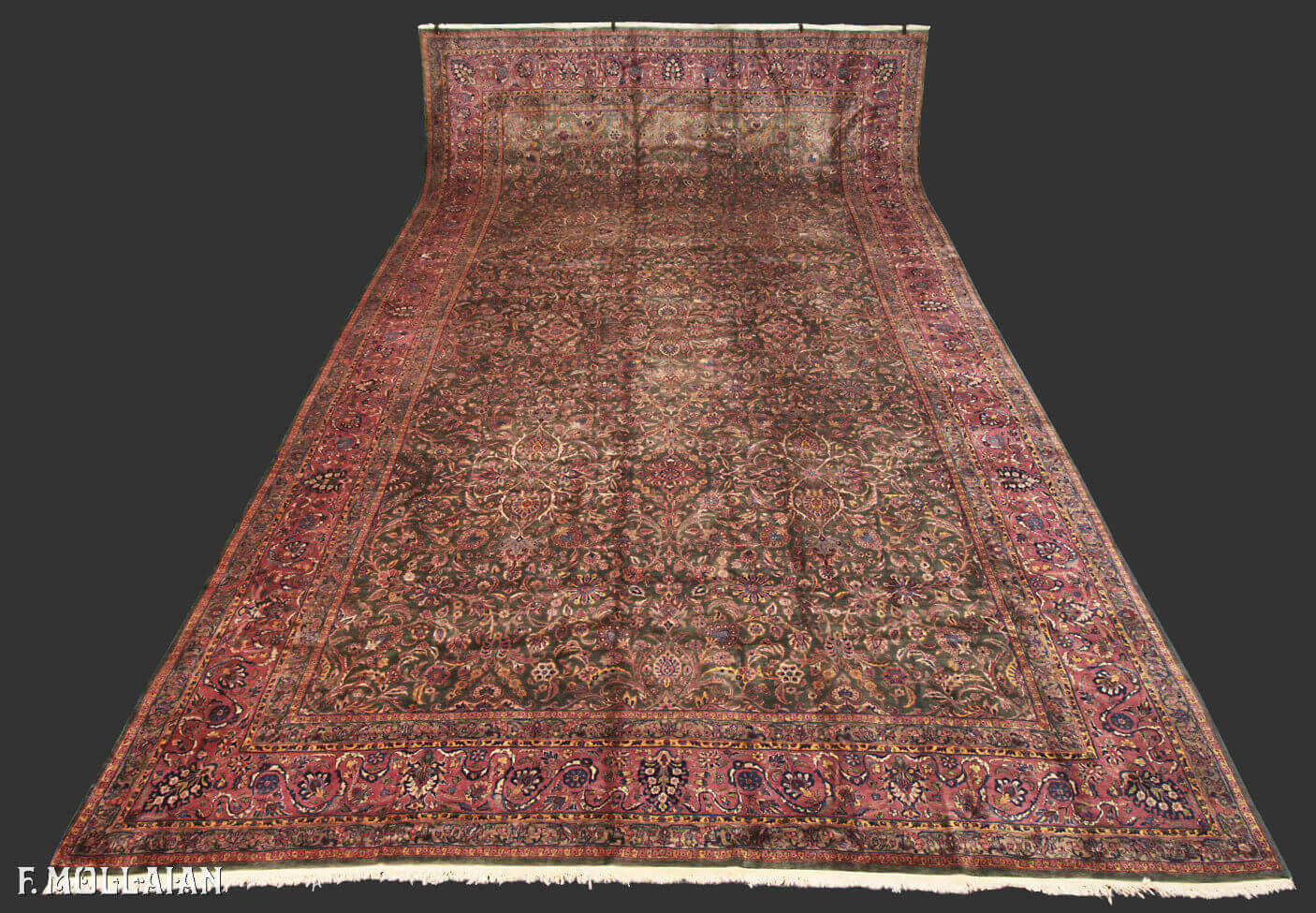 Tapis Persan Antique Kashan Manchester n°:97593275